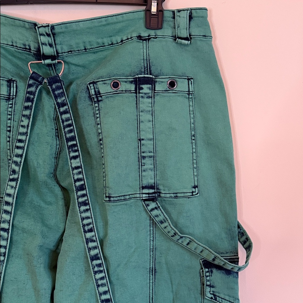 Highlight Pink Cargo Pants with Black Stitching Sz 2XL - Picture 7 of 15